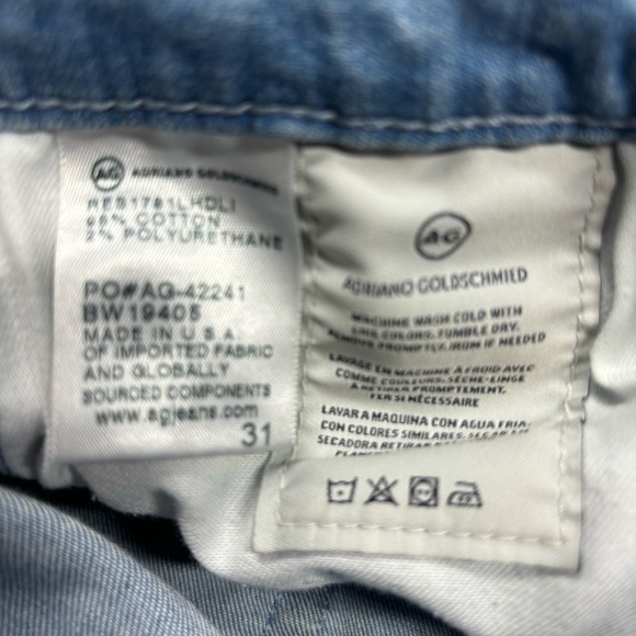 Adriano Goldschmied Jeans Womens 31 Stevie Capri Slim Straight Light Wash Casual - Picture 4 of 6